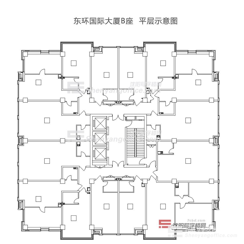 東環(huán)國際B座平層圖